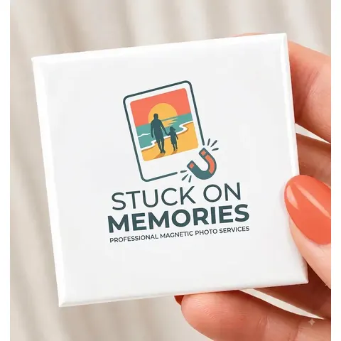 Single Memory - 1 Personalized SQUARE Photo Magnet