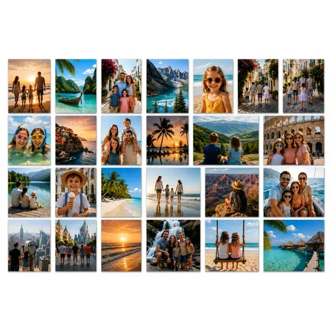 ULTIMATE Collection - 24 Personalized RECTANGULAR Photo Magnets