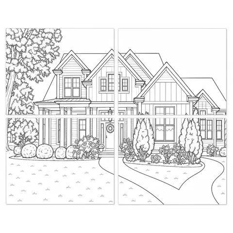 Mini Coloring Puzzle (4 pieces)
