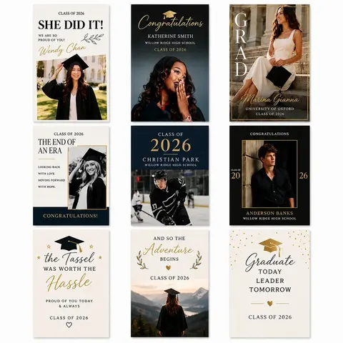CLASSIC Collection - 9 Personalized RECTANGULAR Photo Magnets