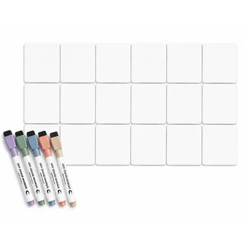 BLANK 2.5×2.5" Square Photo Magnets (18 pieces)